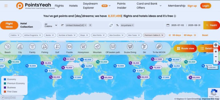 PointsYeah Review: The Fast, Free, and Flexible Award Travel Search Tool You Need